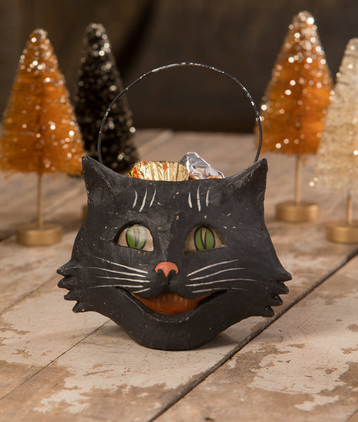 Vintage Happy Cat Bucket Small