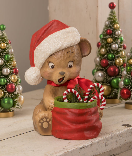 Christmas Surprise Bear Paper Mache
