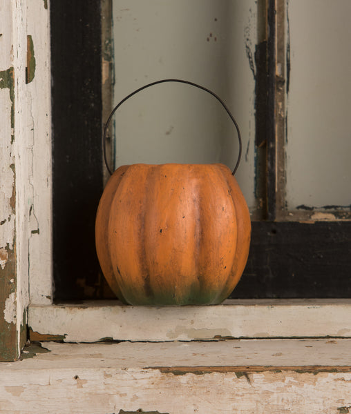 Vintage Scary Mini Pumpkin Bucket