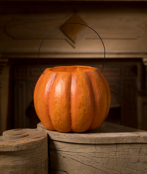 Spunky Pumpkin Bucket Paper Mache