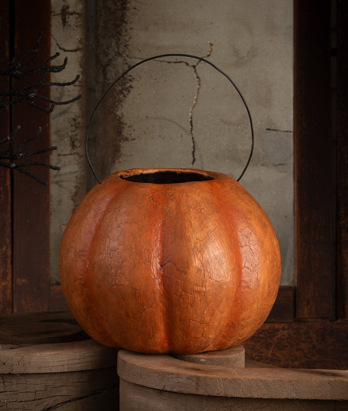 Vintage Pumpkin Bucket Large