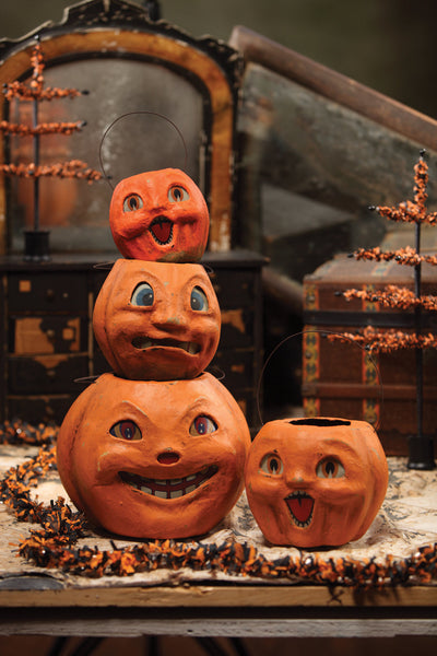 Happy Vintage Pumpkin Bucket Medium