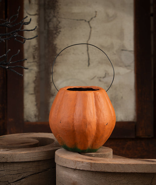 Scary Vintage Pumpkin Bucket Medium