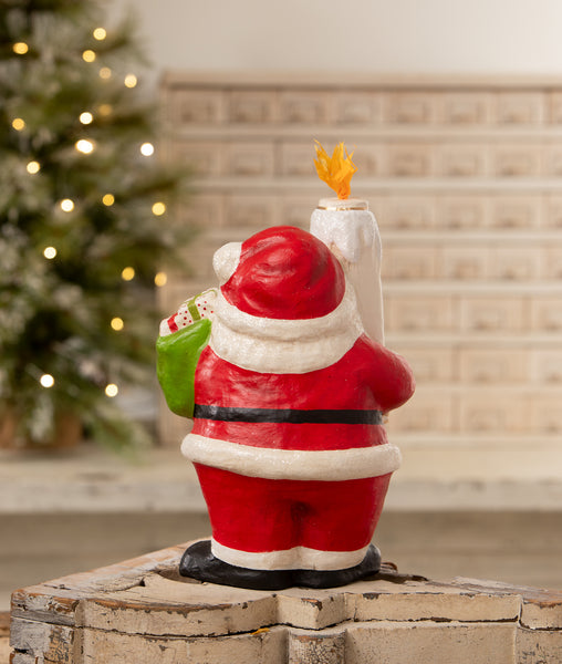 Retro Santa with Candle