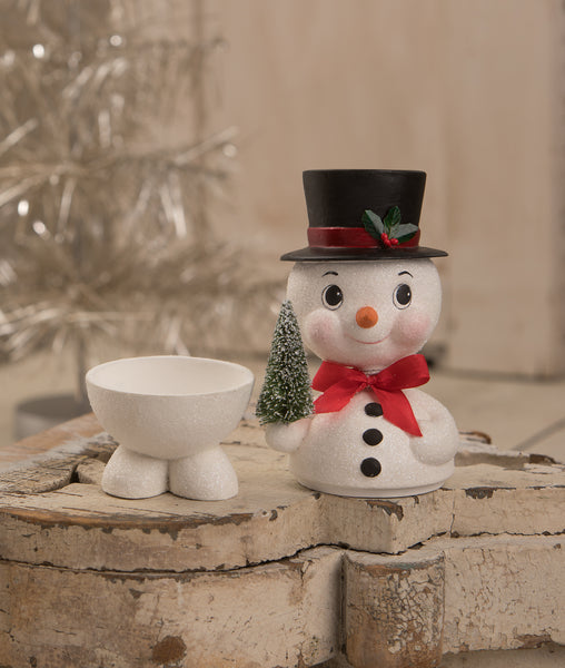 Bobblehead Snowman Container