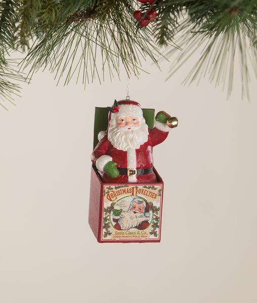 Santa in the Box Ornament