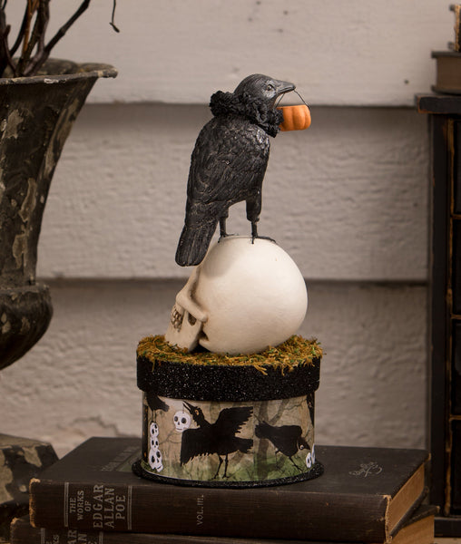 Crow and Skull on Box