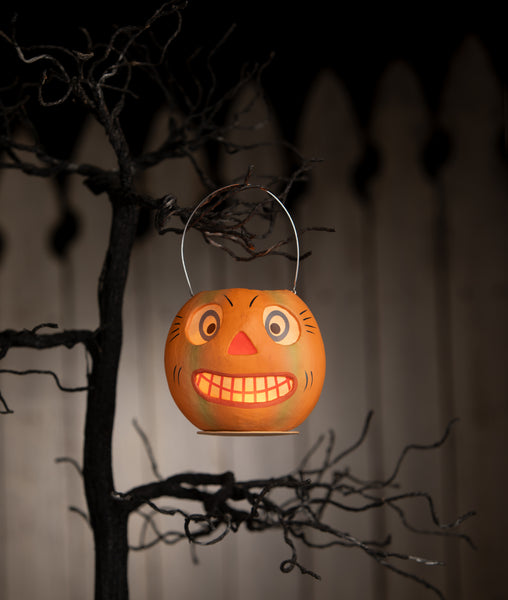 Vintage Striped Pumpkin Bucket