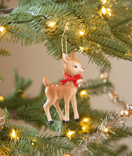 Retro Ruby Reindeer Orn.