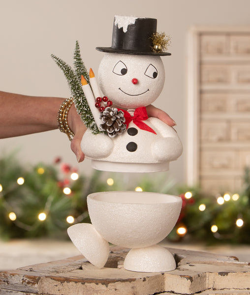 Jolly Bobble Snowman Container