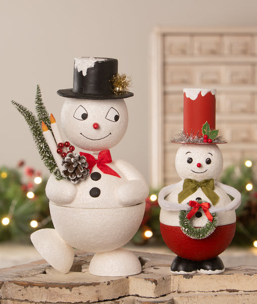 Jolly Bobble Snowman Container