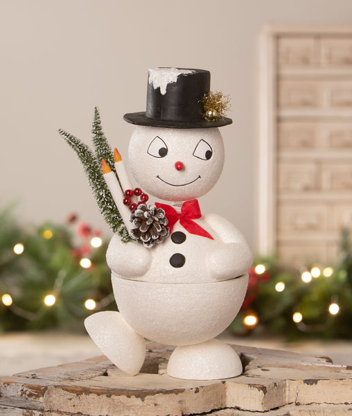 Jolly Bobble Snowman Container