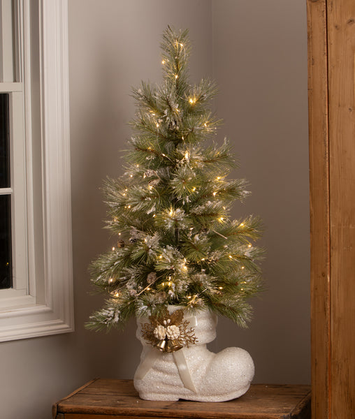 Winter White Santa Boot