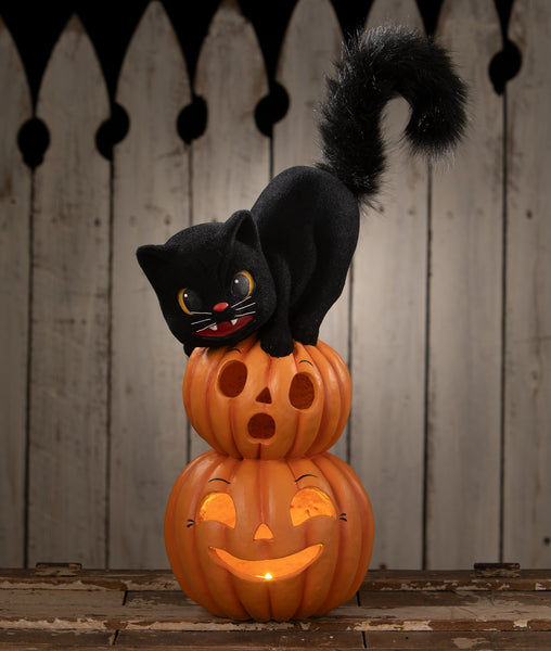 Pumpkin Stack Black Cat