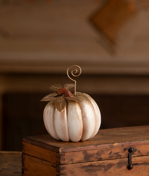 White Pumpkin Placecard Holder