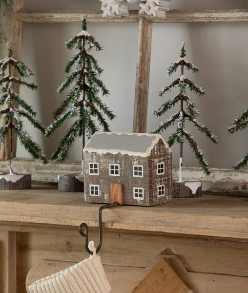Log Cabin Stocking Holder