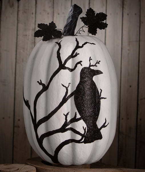 Black & White Raven Pumpkin