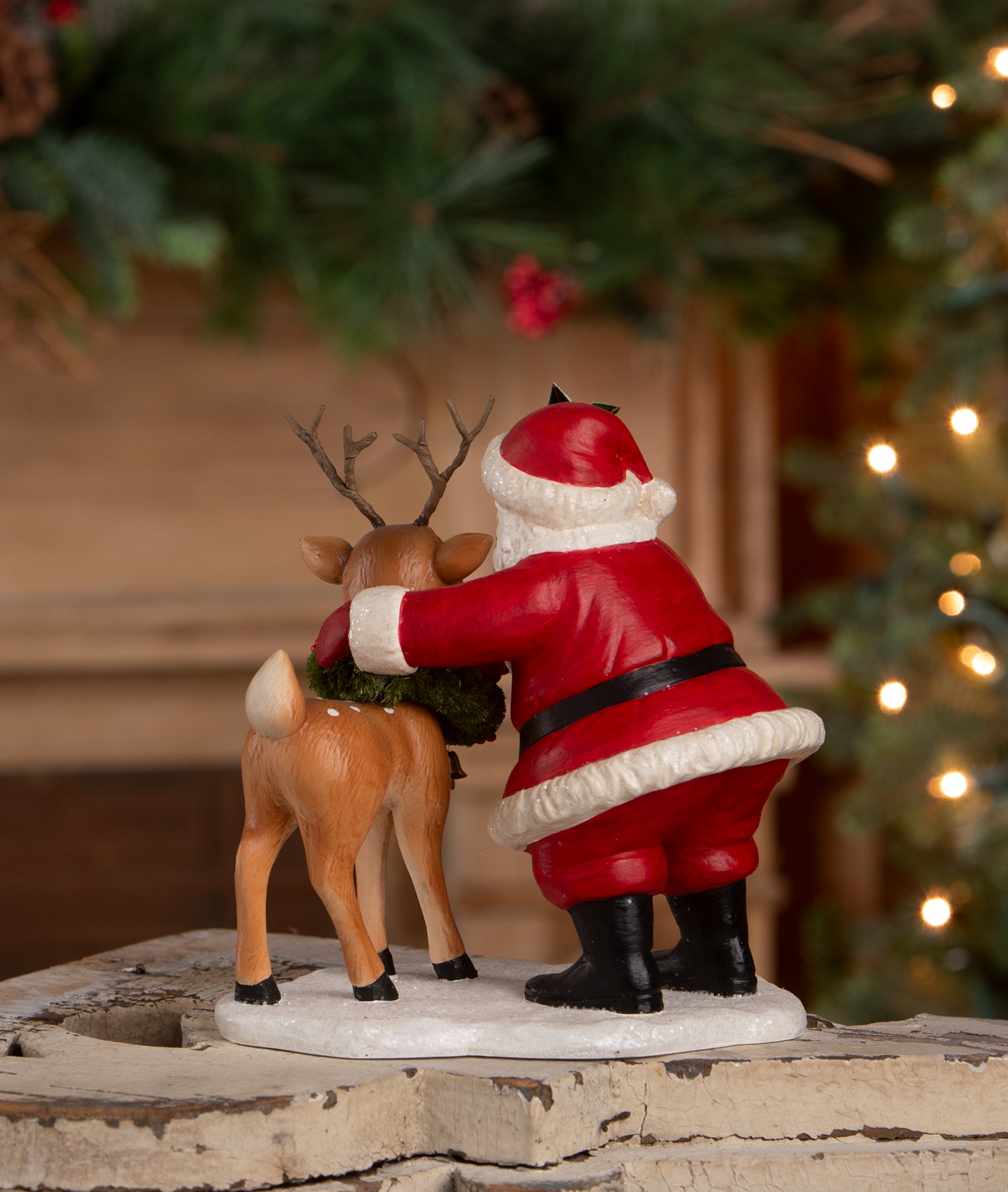 HO HO Santa with Rudolph