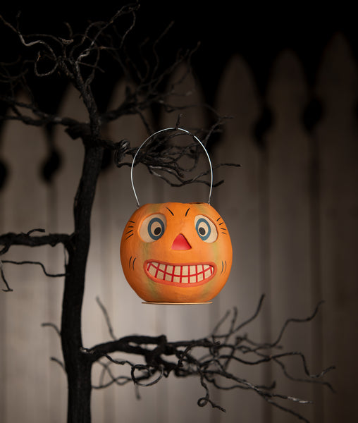 Vintage Striped Pumpkin Bucket