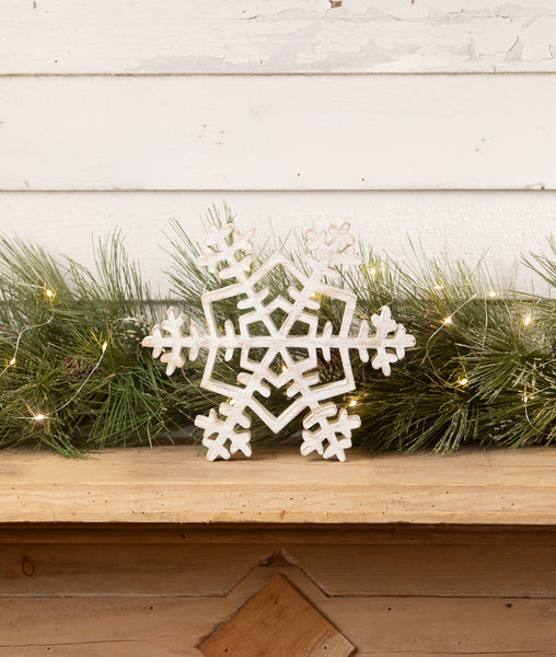 Wooden 10" Snowflake