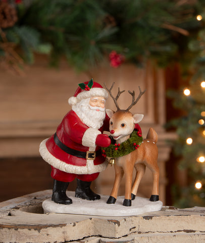 HO HO Santa with Rudolph