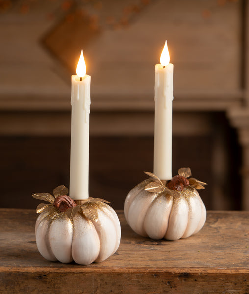 White Pumpkin Candlestick