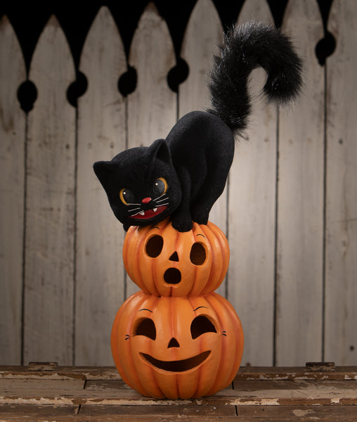 Pumpkin Stack Black Cat