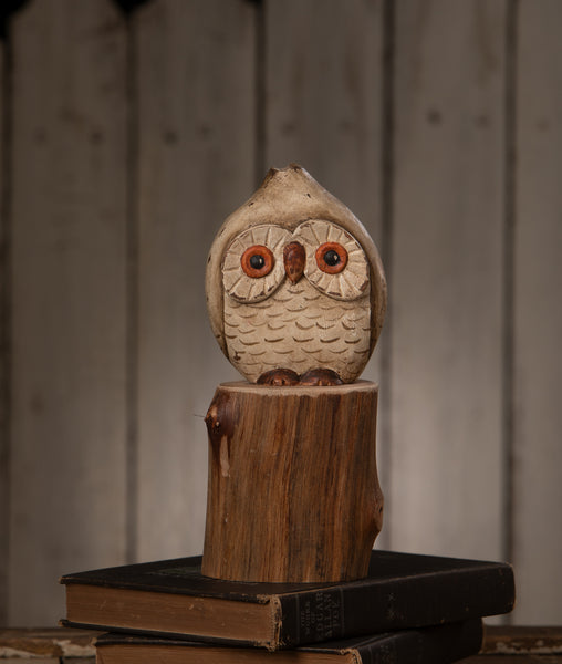 Handcarved 9" Hoot Owl