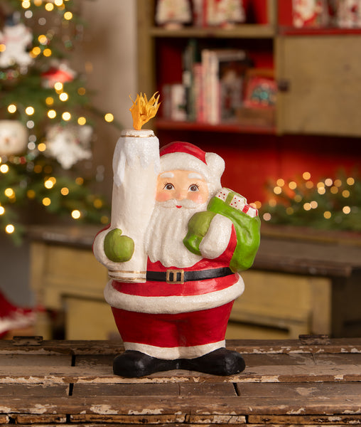 Retro Santa with Candle