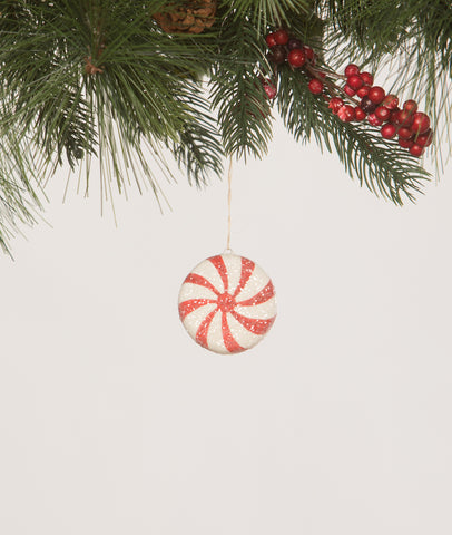 Christmas_Bethany Lowe_Red_Peppermint_Handmade_Ornament