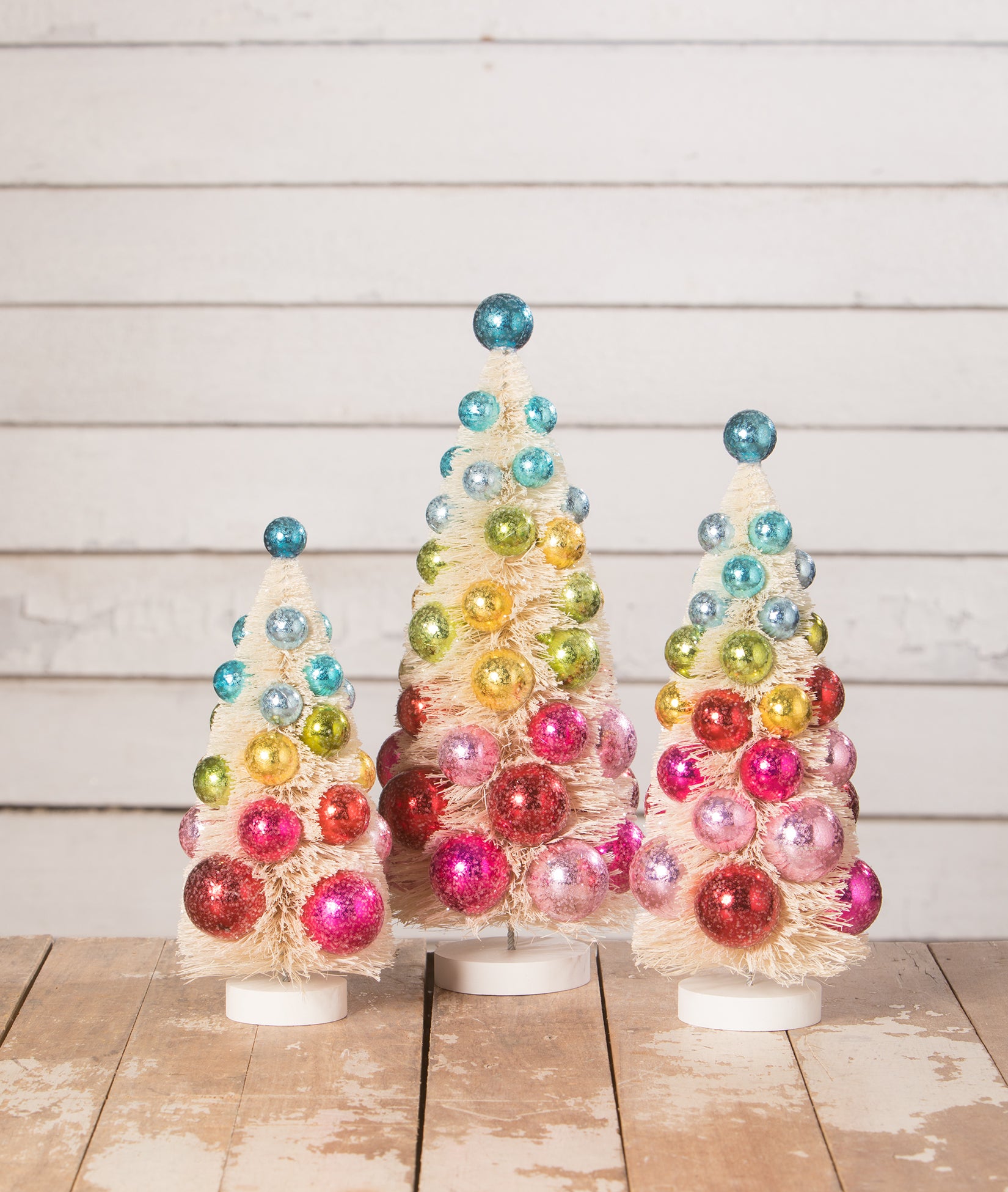 Christmas_Bethany Lowe_Colorful_Bright_Bottle Brush_Tree