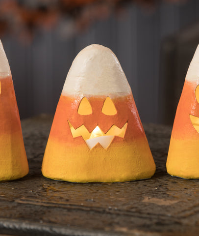 Halloween_ Bethany Lowe_candy corn_luminary_faces_glow_Halloween