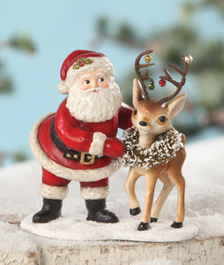 Retro_ Christmas_Santa_Deer,_Bethany Lowe