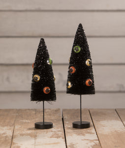 Halloween_Bottle Brush_Trees_Black_Orange_Green_Mustard_Bethany Lowe