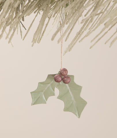 Christmas_Pastel_Holly_Tin_Ornament_Glitter_Bethany Lowe