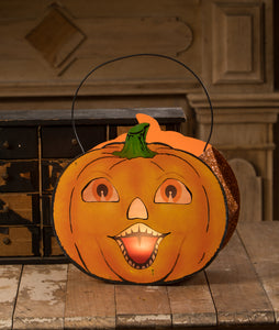 Bethany Lowe_Halloween_Pumpkin_Lantern_Tin_Orange