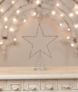 Silver Star Wire Tree Topper