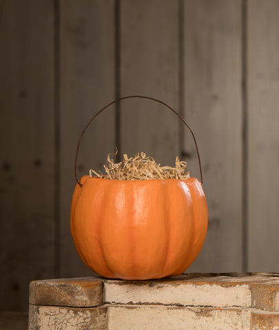 Halloween_Pumpkin _Bucket_Bethany Lowe_Fall_Orange