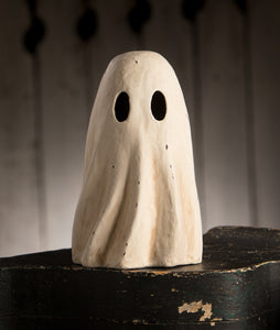 Tall Ghost Luminary Medium Paper Mache