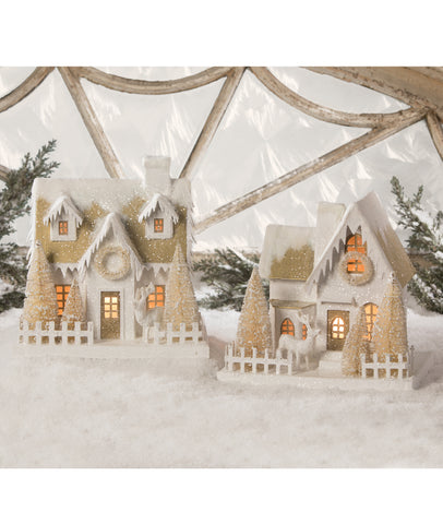 Gold_white_christmas_putz_houses_snow