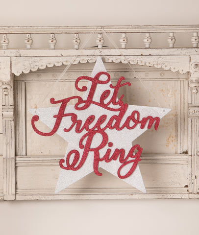 Americana_Sign_Wall Hanging_Glitter_Let Freedom Ring_Bethany Lowe