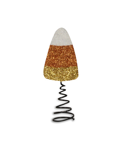 candy corn_tree topper_glitter_tin_wire_Halloween_trick or treat