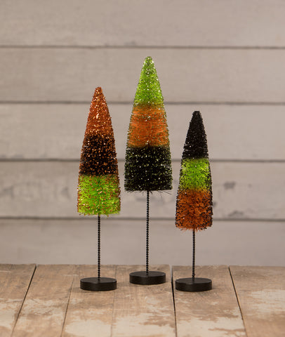 Bethany Lowe_Halloween_Bottle Brush_Trees_Vintage_Sisal