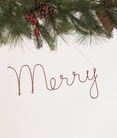 Christmas_Bethany Lowe_Red_Merry_Word_Ornament