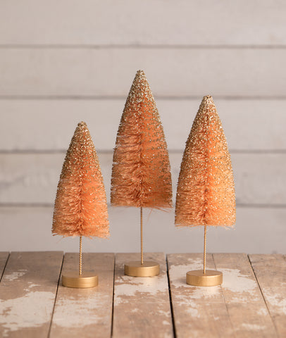 Bottle brush_Fall_Thanksgiving_Trees_Orange_Gold_Glitter_Bethany Lowe